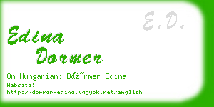 edina dormer business card